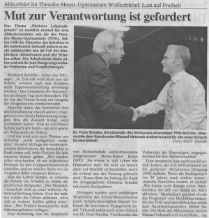 Zeitungsartikel, Braunschweiger Zeitung, 04.07.1998